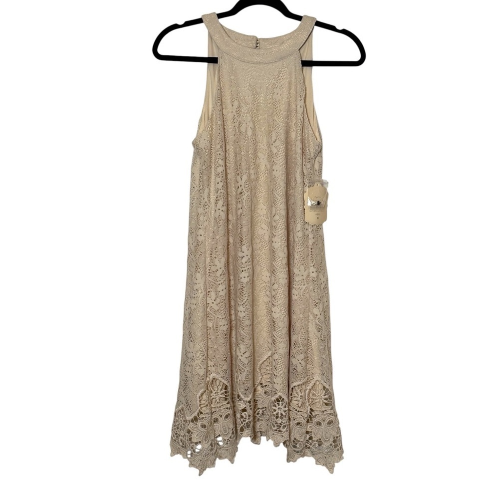 Altar’d State Dress‎ Size Small Sandshell Beige Lace Sleeveless NWT